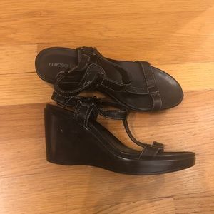 Aerosoles Wedge T-Strap Sandals
